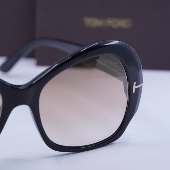 Tom Ford FT0874 01G Zelda Butterfly Sunglasses - Black\\Brown main image 6